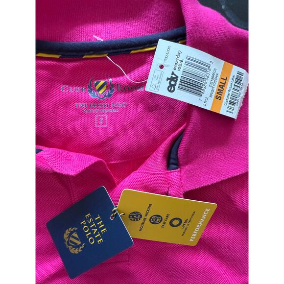 Club Room Polo Shirt Men's Short Sleeve Fuschia Size S collared - Picture 10 of 10